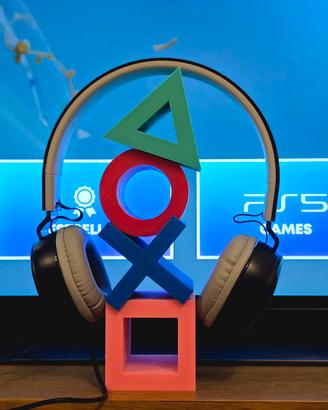 Supporto Cuffie Simboli Gaming PlayStation