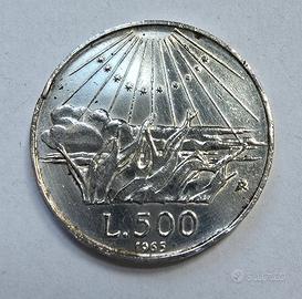 Moneta 500 Lire Argento 1965 