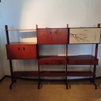 Libreria design in teak firmata 