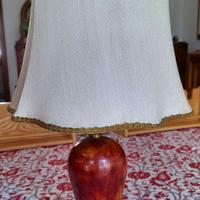 lampada in legno stile art decò con paralume h36