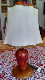 lampada in legno stile art decò con paralume h36