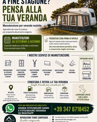 Riparazione e manutenzione verande roulotte