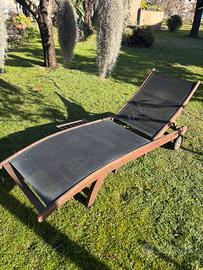 2 Lettini prendi sole in legno