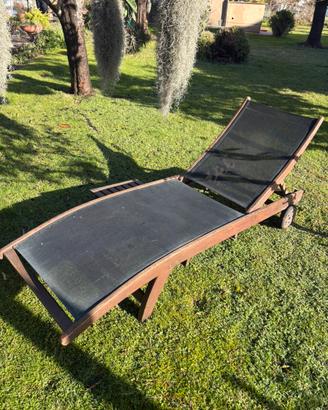 2 Lettini prendi sole in legno