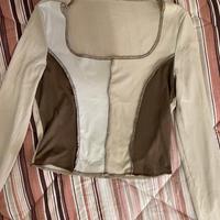 Crop top a maniche lunghe