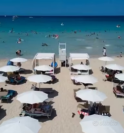 lettini e ombrelloni da spiaggia