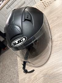 Casco moto jet HJC nero opaco con visiera L
