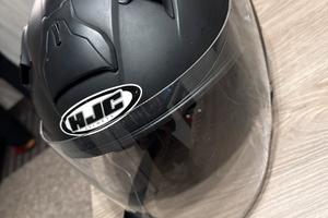 Casco moto jet HJC nero opaco con visiera L