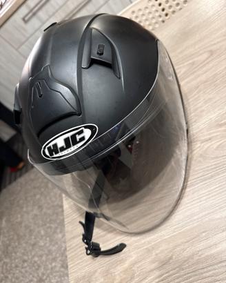 Casco moto jet HJC nero opaco con visiera L