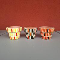 Set 3 vasetti in mosaico 