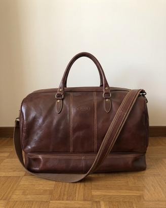 Borsa da viagio 55/40/27 a due piani,vera pelle
