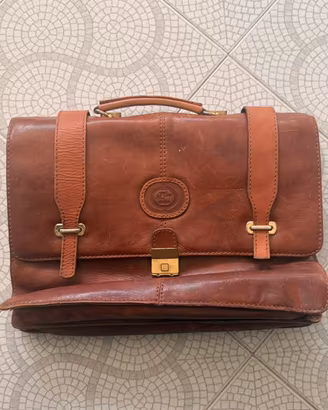 Borsa lavoro vintage Grand Castro Swiss vera pelle