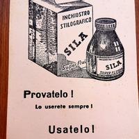 Pubblicità Inchiostro Stilografico Sila anni '40 