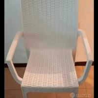 Sei sedie da giardino  con braccioli 