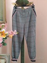 pantalone donna quadri 