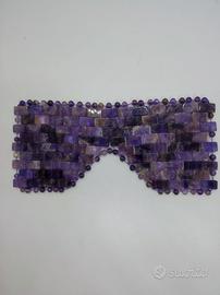 Maschera Occhi Ametista Pura, Cristalloterapia,R-X