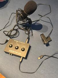Set audio microfono con videocamera