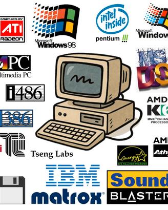 Computer Vintage Retro PC Dos Windows 95 98 gaming