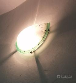 Plafoniera da muro verde acqua 