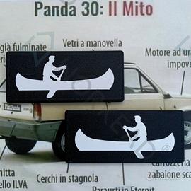 Targhette Fiat Panda 4x4 Sisley - Bianco - ruvide
