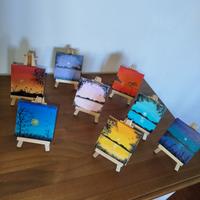 mini tele dipinte a mano 