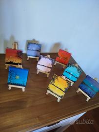 mini tele dipinte a mano 