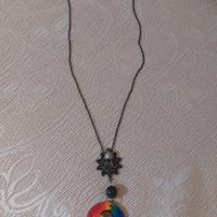 Collana artigianale dipinta a mano; pezzo unico 