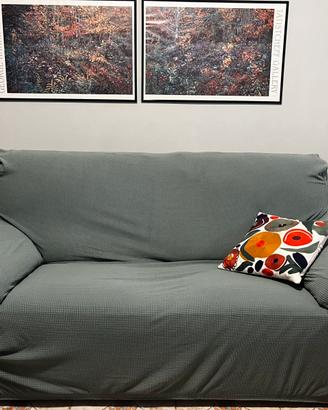 2 Divani Poltrone Sofà in pelle beige