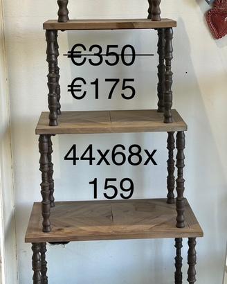 Etagere ferro e legno shabby