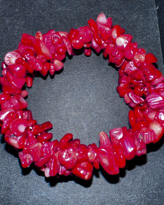 Bracciale Rosso Pasta Corallo stile Etnico