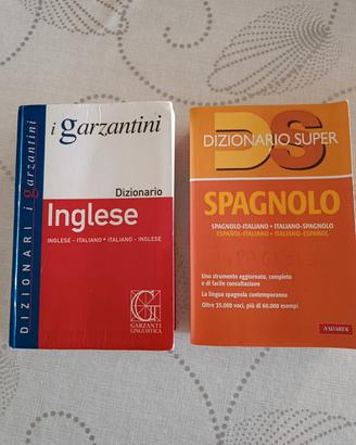 2 Dizionari. Inglese e Spagnolo.