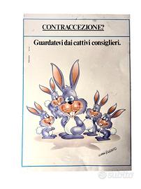 Cartello in metallo vintage anni '80 Bozzetto