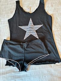 Tezenis completo pigiama nero  taglia S/M