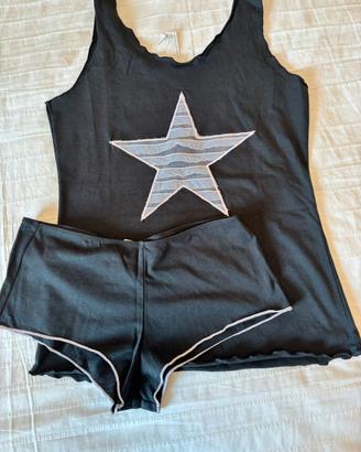 Tezenis completo pigiama nero  taglia S/M