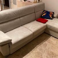 Divano letto con penisola contenitore