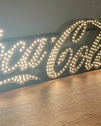 Insegna luminosa coca cola GOLD vintage