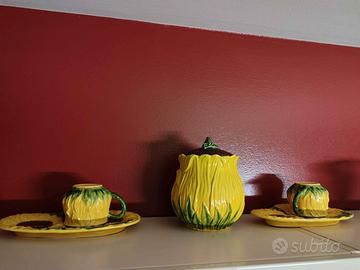 Set Colazione Vintage in Ceramica a Girasole