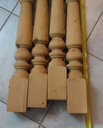 gambe da tavolo tornite in legno