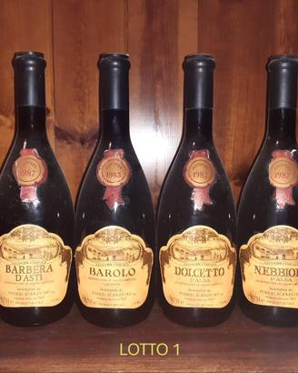 BOTTIGLIE COLLEZIONE VINO VINTAGE 1979/1988