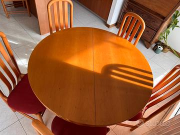 Il tavolo da pranzo con le 6x sedie