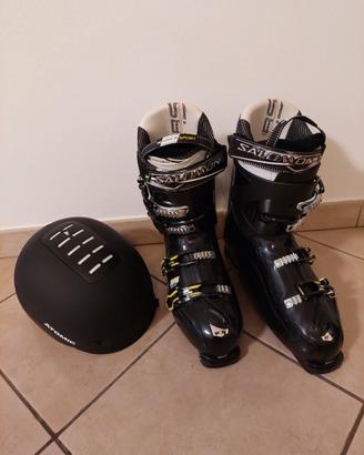 Scarponi sci uomo Salomon ,Casco sci uomo Atomic