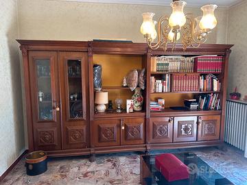 Mobile libreria salotto vintage legno