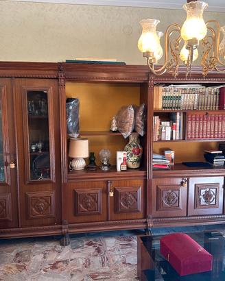 Mobile libreria salotto vintage legno