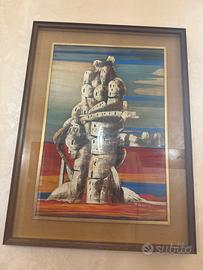 Quadro citta statue