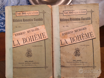 Coppia volumi "La Bohème" - ed. Sonzogno