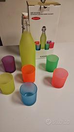 Bottiglia in vetro con bicchieri Kasanova.