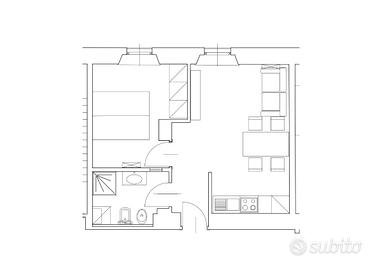 Bilocale ristrutturato e arredato