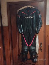 Tuta moto pelle donna tg 44 dainese