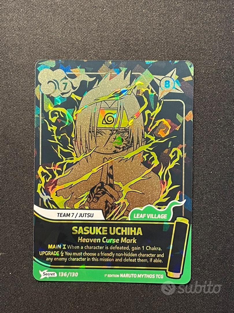 Sasuke uchiha 136/130 secret rare naruto mythos - Collezionismo In