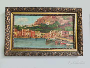 Quadro Antico con cornice  coeva 1930 Capri
